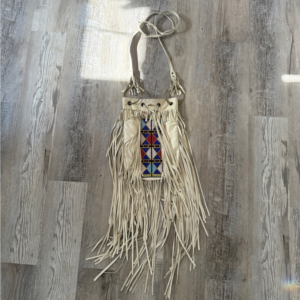 Vintage Spell & the Gypsy leather fringe crossbody bag